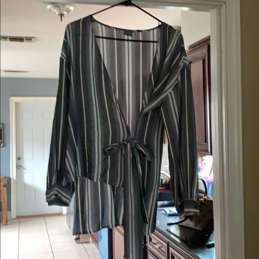 New York and Company wrap around blouse